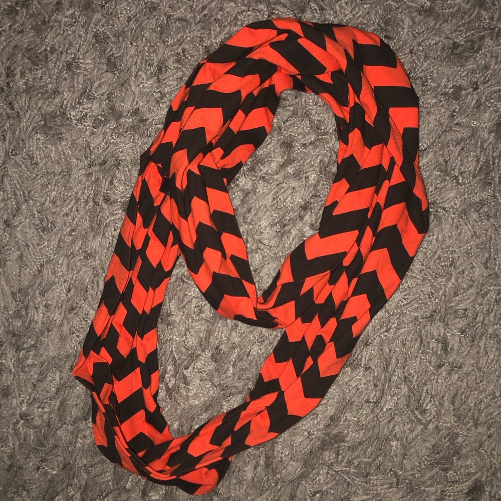 Halloween Black & Orange Chevron Infinity Scarf